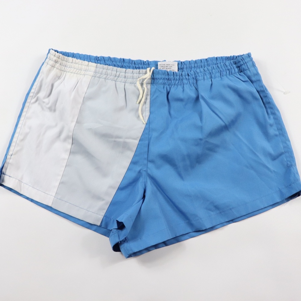 Vtg 80s Track Mens XL Color Block Running Shorts